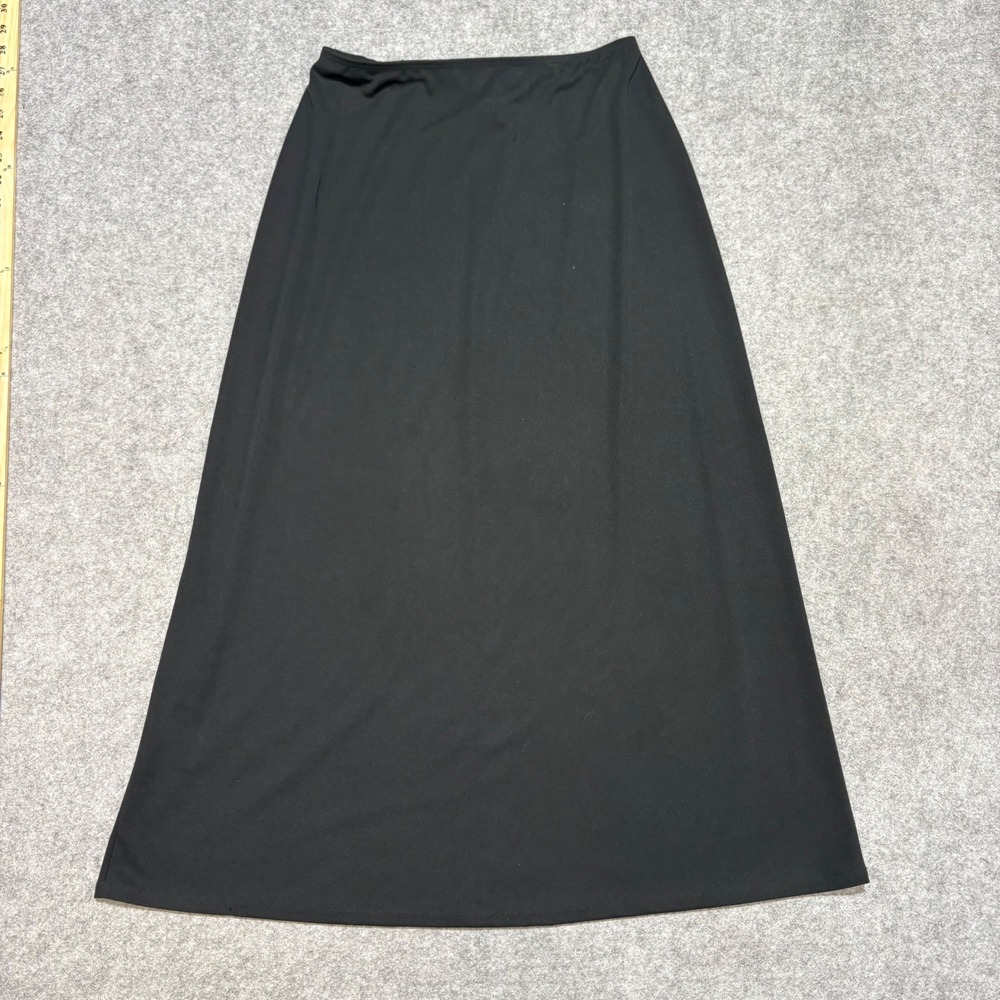 Casual Corner Black Maxi Skirt A-Line Elastic Waist Office Wear Style 12910 M